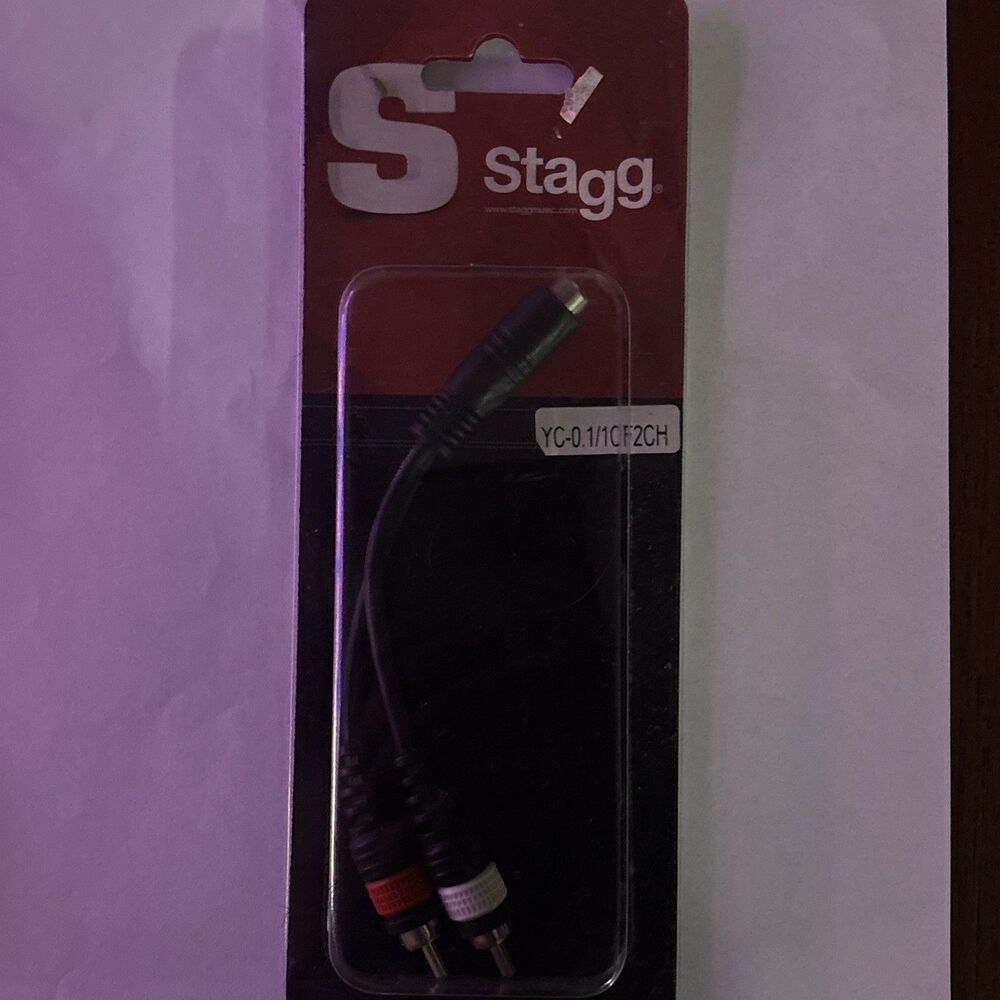 Stagg YC-0.1/1CF2CH 10 Cm Audio Adapter 1 Female to 2 Male RCA Connectors